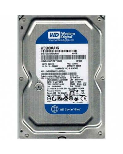 Жорсткий диск Western Digital Caviar Blue 500GB 7200rpm 16MB (WD5000AAKS) 3.5" SATA II