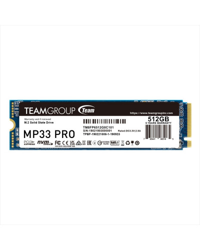 SSD накопичувач TeamGroup 512GB PCIe NVMe M.2 Gen3x4 (TM8FPD512G0C101)