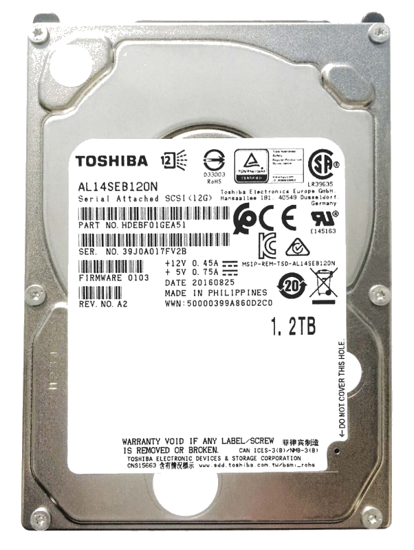 Жорсткий диск Toshiba AL14SE Series 1.2Tb 10000rpm SAS 12 Gbit/s (AL14SEB120N)