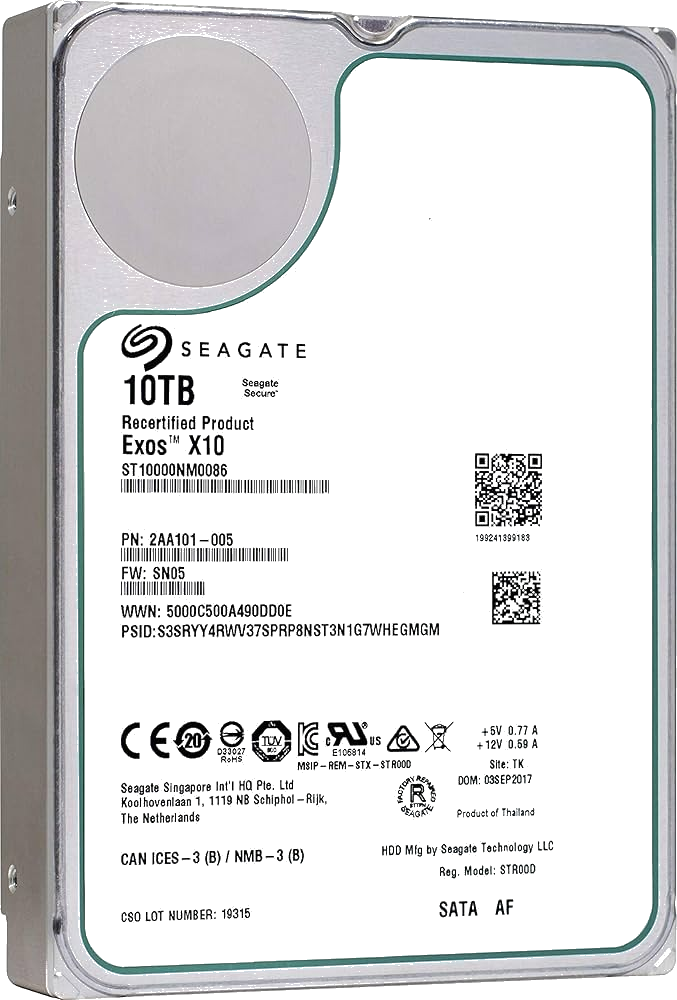 Жорсткий диск Seagate Exos X10 10TB 7200rpm SAS 12 Gbit/s (ST10000NM0086)
