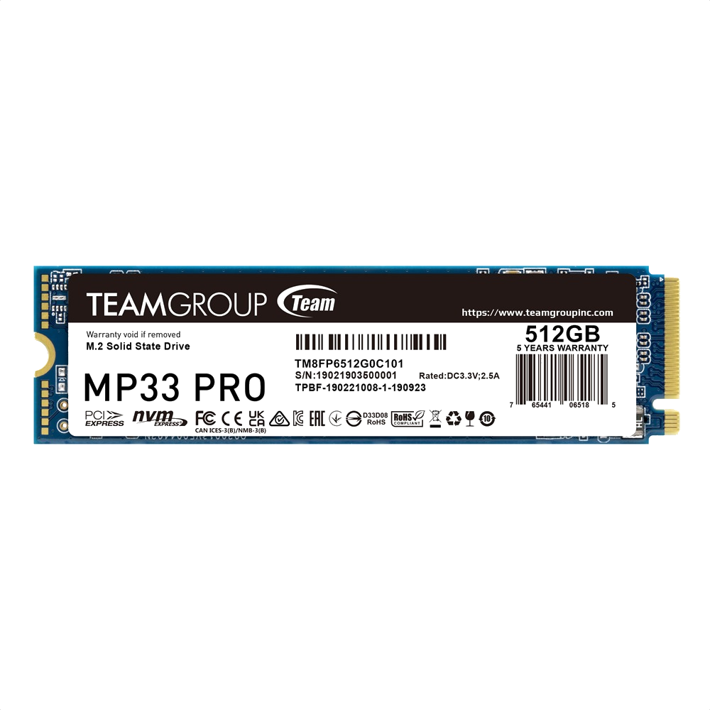 SSD накопичувач TeamGroup 512GB PCIe NVMe M.2 Gen3x4 (TM8FPD512G0C101)
