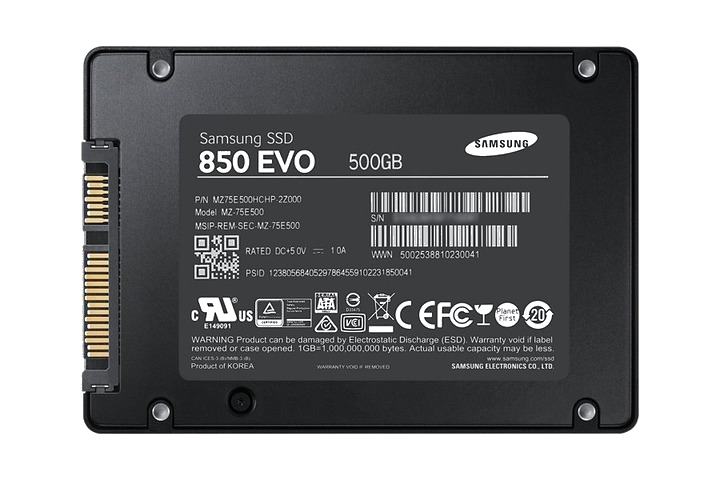 SSD накопичувач Samsung 850 EVO 500GB 2.5" SATA III (MZ-75E500/AM)