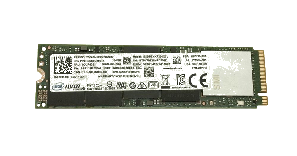 SSD накопичувач Intel 256GB PCIe NVMe M.2 Gen3x4 (SSDPEKKF256G7L)