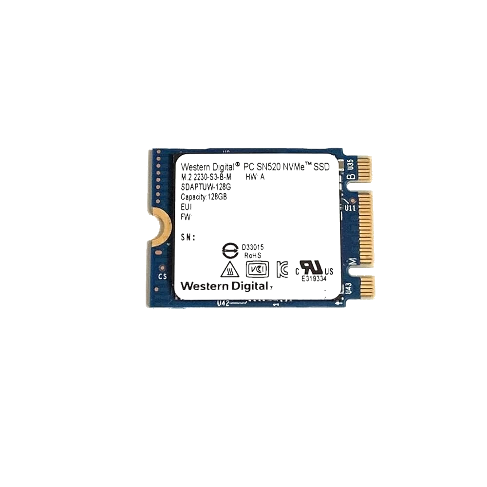 SSD накопичувач WD PC SN520 128GB PCIe NVMe M.2 (SDAPTUW-128G)