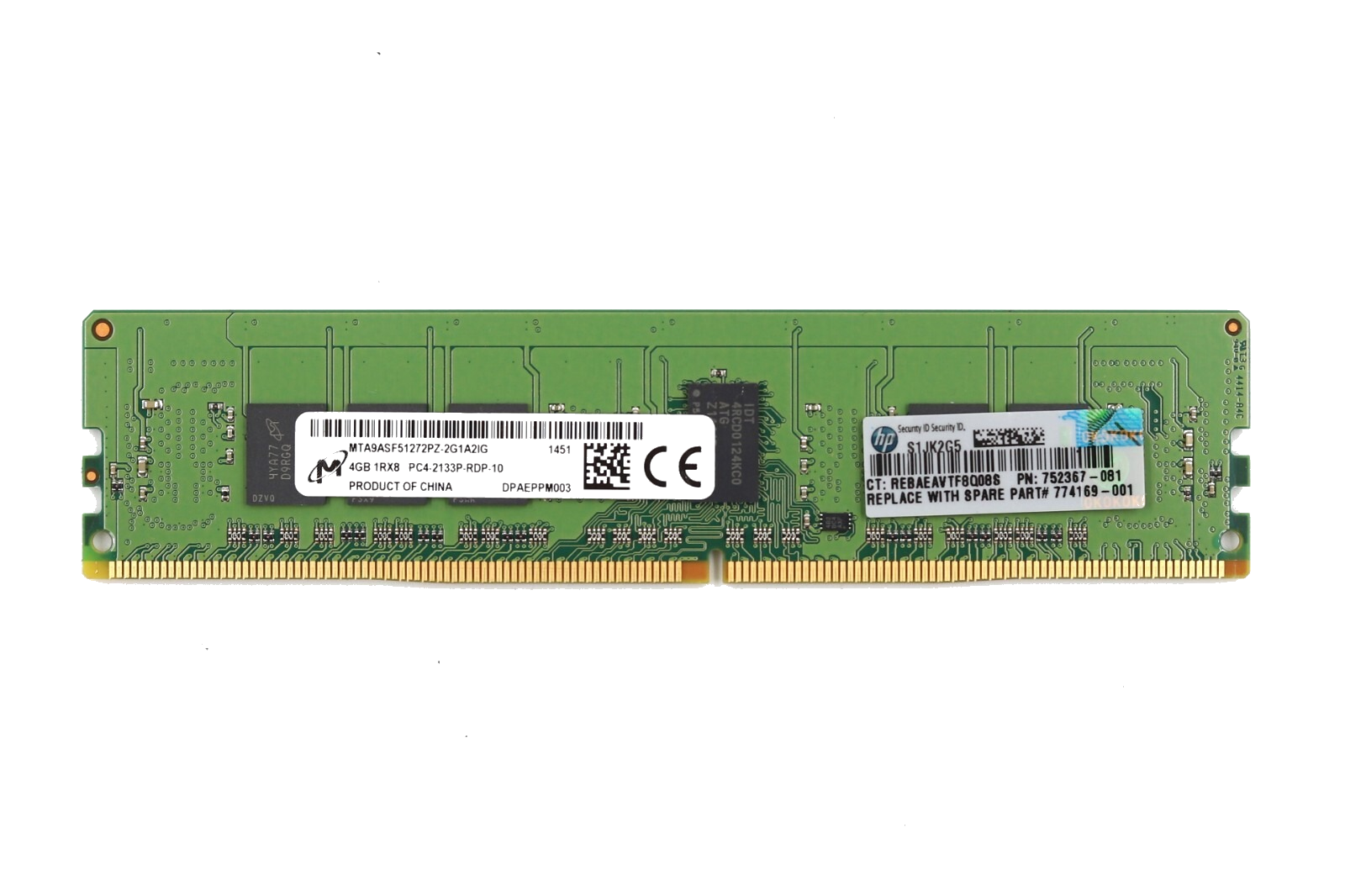 Оперативна пам'ять Micron 4GB 1Rx8 PC4-2133P-RDP-10