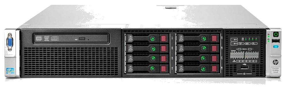 Сервер HPE ProLiant DL380p Gen8 8SFF ( 2x E5-2630 32GB DDR3 P420i 331FLR 2x 460W Platinum )