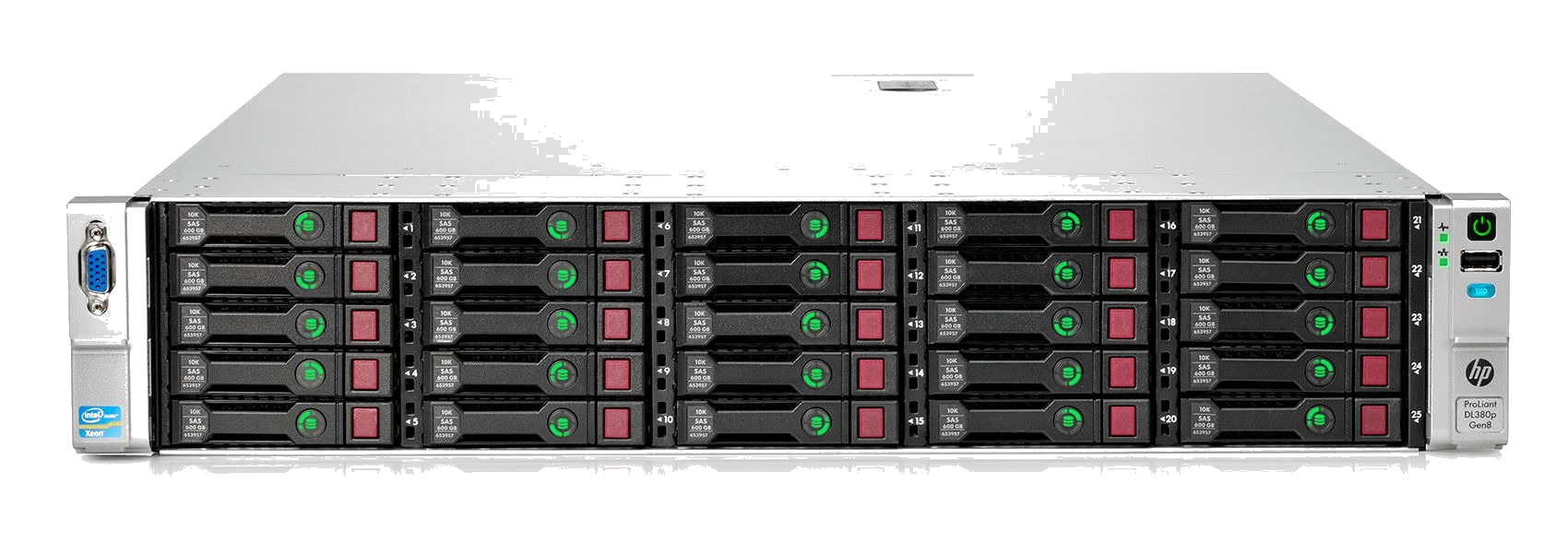 Сервер HPE ProLiant DL380p Gen8 25SFF ( 2x E5-2665 32GB DDR3 P420i 331FLR 2x 460W Platinum )